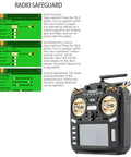V16 Max ELRS 2.4GHz Multi Protocol 16CH FPV Transmitter with touchscreen and control settings, ideal for racing drones.