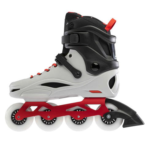 Pro X Inline Skates For Men With Molded Boot Comfort, Anatomical Sublimated Lining, Extra Upper Eyelets, Gray 44.5 right side view