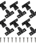 Straight Fire Quality Push On Fittings 10 Piece Quick Snap Connectors black nylon corner braces with screws for cabinet assembly.
