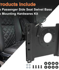 Ford Econoline Right Side Passenger Seat Swivel Base Replacement With 360 Degree Rotation kit with hardware