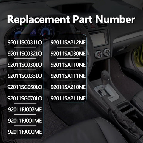Replacement part numbers for Subaru Sun Visor Mount Clip Gray Driver Side Repair Bracket For Forester Impreza Crosstrek WRX STI.