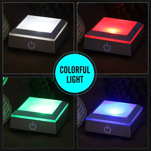 Turn Up Display Vibes With This Rounded Led Base Designed For 3D Laser Crystal Engravings Six Quick Color Cycling Modes And A Smooth Gliding Touch Switch That Hits Different