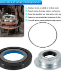 Rock Solid Front Axle Knuckle Vacuum Seals And Hub O Rings With Tube Dust Seal Kit For Ford Super Duty Heavy Haulers and Dana Super Sixty Four By Four Trucks Built To Last components including seal, hub, gasket.