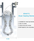 Upgraded Dryer Heating Element Kit 8544771 With WP8544771 Thermal Fuse 279973 3392519 And 279816 Thermostat Cut Off shown