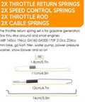 36 Pack Throttle Springs Kit For Honda Briggs And Stratton Small Engines And 2kW To 4kW Generators with springs and rods