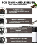 Automatic Electric Coffee Grounds Cleaner With Dual Spin Brushes And Knock Box No Sweat Portafilter Cleanup Fast 340 RPM for 58mm handle brush heads.
