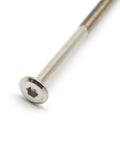 Hella Sturdy M6x100mm Bunk Bed Bolts Compatible With Ikea Bed Frames showing a close-up of a hex bolt head with a shiny finish.