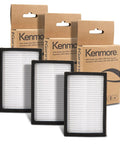 K3040 HEPA Replacement Filter Fits 200 And 400 Series Canister Vacuum Cleaners Pack Of 3 with packaging shown