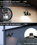 Diagram of Gooseneck Barn Light Outdoor Fixture 12.6 Inch Farmhouse Vibe Black Exterior Sconce with dusk to dawn sensor details.