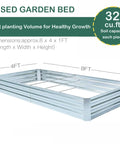 Galvanized Raised Garden Beds 3 Pack 8x4x1 Ft Each With Overlapping Four Inch Panels And Two Row Screws Metal Planter Box