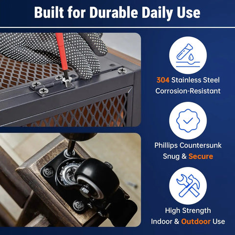 Heavy Duty Number Eight Thirty Two By One Half Inch Phillips Flat Head Machine Screws Packed In A Rock Solid Hundred Count Of Rust Resistant 304 Grade Stainless Steel Fasteners Built Different For Unc Coarse Thread Fit used for securing cabinet frames.