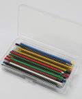 36 Piece Breakable Pin Header Kit 2.54mm Pitch Single Row Male Headers Multi Color Set for PCB in a transparent box
