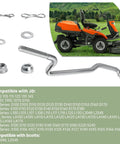 Front Draft Rod And Mower Deck Lift Linkage Arm Kit For 100 Series Tractors Pro Grade Replacement Mounting Hardware M112982 H135891 24M7044 M144705 Included Compatible With 102 105 107H 107S 115 125 155C 190C 92H Models; steel rod and hardware