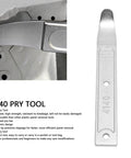 4140 Steel Automotive Pry Tool For Trim Panels And Fasteners, Chrome Molybdenum Car Panel Removal Tool with Ergonomic Curved Tip