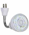 LED Motion Activated Night Light With Rotating Head And Flexible Sensor No Fuss Plug In AC Outlet Wall Lamp For Hallways Stairs Bedroom, Garage, Basement Dusk To Dawn 360 Degree Coverage
