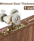 Heavy Duty Connection Plate For Sliding Pocket Doors And RV Door Hardware Zinc Plating installed on 1 inch door
