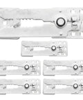 Heavy Duty Stainless Steel Sectional Couch Connectors With Rock Solid Grip, six clamps showing anti-slip design and secure grip.