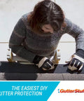 Person installing Gutter Guard Foam Filter For 4 Inch K Style Gutters No Fuss Easy DIY Install Year Round Leaf Protection