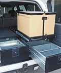 Beefy Heavy Duty Drawer Slides 400mm 16 Inch Pair With 120kg Load Capacity Smooth Glide Runners installed in vehicle storage