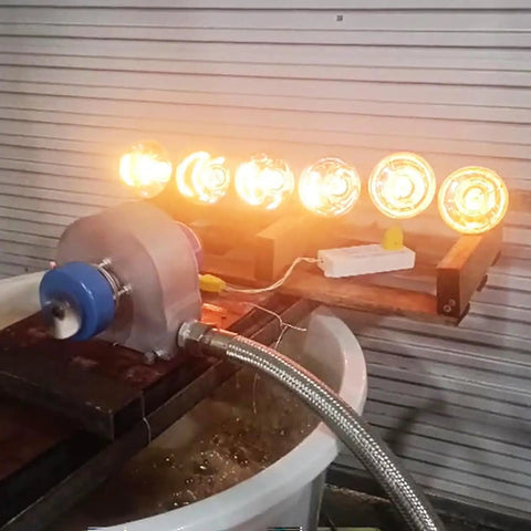 2000W Portable Hydroelectric Power Generator With 110V To 220V Output Aluminum Alloy Water Turbine in action powering lights.