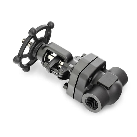 Beefed Up Forged Carbon Steel Gate Valve 1/2 Inch NPT Female Rotary Sluice Valve With Wheel Handle for minimal flow resistance
