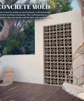 12x12x3 Inch Plastic Concrete Mold Square Window Shape For Wall Yard And Patio Garden Decor Durable Cement Casting Mold For DIY Projects Easy Release Long Lasting And Reusable installed in outdoor wall