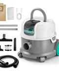 No Sweat 24V Cordless Wet Dry Shop Vacuum With Smart Battery Indicator and Brutal Suction Capacity for home use with accessories.