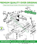 Diagram of Club Car DS Steering Rack And Pinion Gear Box For 1984 And Up DS Carryall And Turf Golf Carts Easy Install Direct Fit Rack Replacement OEM Nos 1012425 1018783-02 103601501 101878302 Fits Electric Or Gas Models