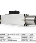 Heavy Lifter 7.5KW BT30 Air Cooled Spindle Motor With Automatic Tool Change ATC 24000RPM 220V 4 Pole VFD Inverter Kit side view showing BT30 collet