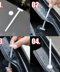 Installation of 50 Pack Nylon Self Locking Cable Tie Buckles Heavy Duty Universal Car Repair Clips for bumpers and trunk lining