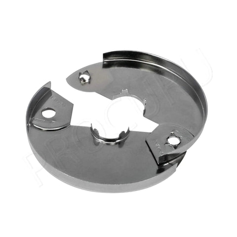 Hinged Split Escutcheons For One Half Inch CTS Pipes In Chrome Finish With Screws Five Eighth Inch OD Pipe Covers Four Pack Easy Installation For Copper And PEX Plumbing Keeps Exposed Pipe Neat And Protected
