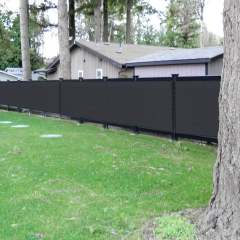 Black Privacy Screen Fence Mesh Cover 5ft By 50ft Heavy Duty Shade Net for outdoor walls and yards