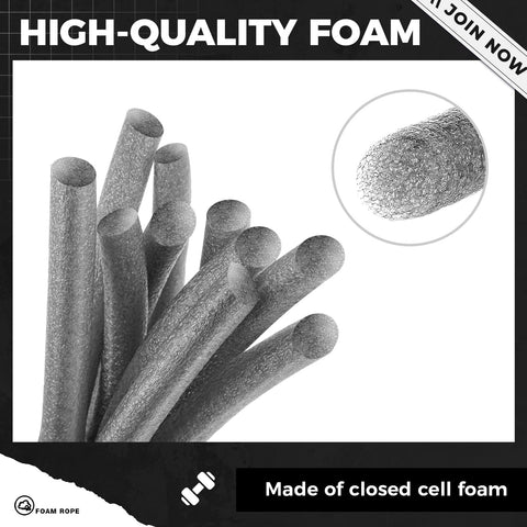 Heavy Duty Foam Backer Rod Half Inch Diameter By 100 Feet Gray Roll showing closed cell foam for sealing and gap filling.