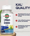 Lithium Orotate ActivMelt 5mg Lozenges Instant Dissolve Chelated Chill Mood Support For Easy Absorption Natural Lemon Lime Flavor 90 Servings 90 Micro Tablets bottle on a table