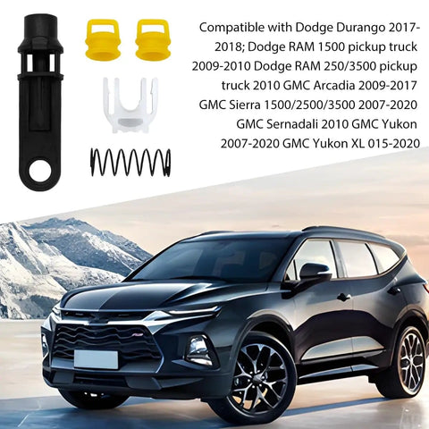 Transmission Shifter Cable Linkage Bushing Repair Kit OEM 52855956AG components with SUV, includes bushings and spring.