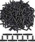 300 pack 1/4 inch universal barbed tee fittings for drip irrigation