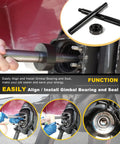 A gimbal bearing alignment tool and driver kit for marine sterndrive engines fits Alpha Gen 1 2 Alpha 1 MR Bravo OMC Cobra Volvo