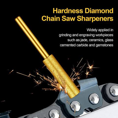 Pro Grade Titanium Diamond Chainsaw Sharpener Bits Kit 30 Piece Bulk Set For Electric Chainsaws With Diamond Grinding Wheels Three Size Plated Grinding Tool Gold