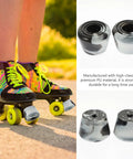 Replaceable Roller Skate Toe Stopper Brake Plug Set With Screws And Screwdriver For Quad Skates Black And White Brake on colorful skates outdoors