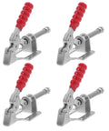 4 Piece Quick Release Push Pull Toggle Clamps For Woodworking, Heavy Duty Zinc Plated Steel, Pro Grade High Strength Workholding