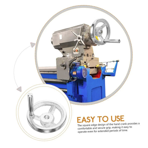 Crank Handle Handwheel for Lathe Carbon Steel Revolving Knob Edge Design on milling machine in workshop