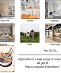 Vintage Ramen Bowl Metal Sign Tin Wall Art 8x12 Inches in various room settings including living room, kitchen, and coffee shop.