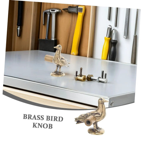Brass Dove Cabinet Pulls Set Two Pack Smooth Safe Touch DIY Installation Vintage Peaceful Design Decorative Drawer Handles