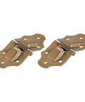 Retro Brass Trunk Stop Hinge One And A Half Inch Wide By Three And A Quarter Inch Tall Lid Hardware Pack Of 2 For Steamer Trunks Stops At Just Over Ninety Degrees And Delivers Solid Steel Construction.