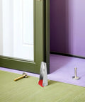 12 Pack Heavy Duty Barn Door Replacement Wheels Built Tough With Nylon Glide Rollers For Smooth Closet Track Operation And No Sweat Diy Installation Hardware Set on a green and purple carpet with door.