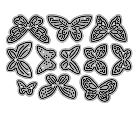 11 Piece Butterfly Metal Die Cuts Set For DIY Cards Scrapbooking And Embossing Frames Wedding Stencils High Detail Carbon Steel Dies