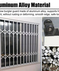 Heavy Duty White Retractable Security Grille For Sliding Burglar Windows And Storage Sheds Featuring Smooth Operator Design, aluminum alloy material.