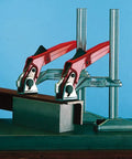 Hold Down Table Clamp 200 120 Mm Tilting And Height Adjustable For Drilling And Lightweight Milling 10000 N Clamp Force Grey Red Heavy Duty Workbench Clamp For Rock Solid Fixturing, red