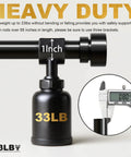 Built To Last Black Curtain Rod Set For Windows 48 To 84 Inches Adjustable 1 Inch Diameter With Decorative Finials detail