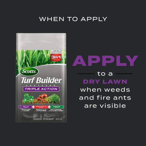 Southern Triple Action Lawn Care Kills Weeds Feeds Turf Prevents Fire Ants And Fights Pests For Up To Six Months packaging